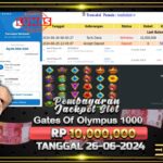 BUKTI JACKPOT SLOT GATES OF OLYMPUS 1000 TERPERCAYA DI INDONESIA TGL 26-06-2024