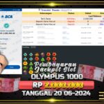 BUKTI JACKPOT SLOT GATES OF OLYMPUS 1000 TERPERCAYA DI INDONESIA TGL 20-06-2024