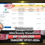 BUKTI JACKPOT SLOT WILD BOUNTY SHOWDOWN TERPERCAYA DI INDONESIA TGL 01-07-2024