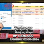 BUKTI JACKPOT SLOT MAHJONG WAYS TERPERCAYA DI INDONESIA TGL 02-07-2024