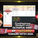 BUKTI JACKPOT SLOT GATES OF OLYMPUS 1000 TERPERCAYA DI INDONESIA TGL 30-07-2024