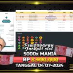 BUKTI JACKPOT SLOT 5000X MANIA TERPERCAYA DI INDONESIA TGL 04-07-2024