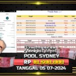 BUKTI JACKPOT TOGEL ONLINE POOL SYDNEY TERPERCAYA DI INDONESIA TGL 05-07-2024