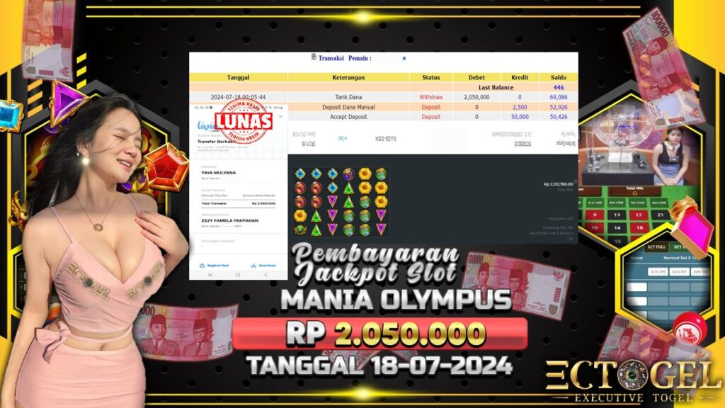 BUKTI JACKPOT SLOT MANIA GATE OLYMPUS TERPERCAYA DI INDONESIA TGL 18-07-2024