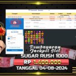 BUKTI JACKPOT SLOT SUGAR RUSH 1000 TERPERCAYA DI INDONESIA TGL 04-08-2024