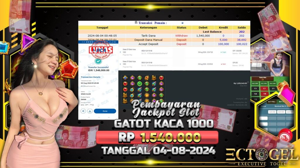 BUKTI JACKPOT SLOT GATES OF GATOT KACA 1000 TERPERCAYA DI INDONESIA TGL 04-08-2024