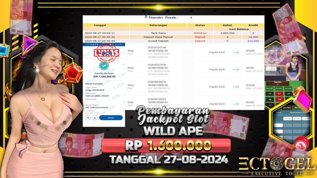 BUKTI JACKPOT SLOT WILD APE TERPERCAYA DI INDONESIA TGL 27-08-2024