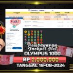 BUKTI JACKPOT SLOT GATES OF OLYMPUS 1000 TERPERCAYA DI INDONESIA TGL 18-08-2024