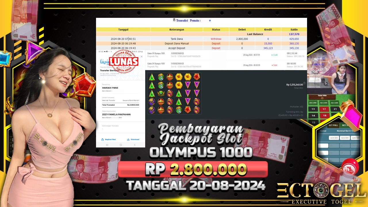 BUKTI JACKPOT SLOT GATES OF OLYMPUS 1000 TERPERCAYA DI INDONESIA TGL 20-08-2024