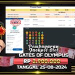 BUKTI JACKPOT SLOT GATES OF OLYMPUS TERPERCAYA DI INDONESIA TGL 25-08-2024