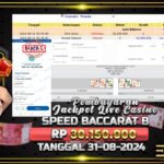 BUKTI JACKPOT SPEED BACCARAT B TERPERCAYA DI INDONESIA TGL 31-08-2024