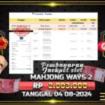 BUKTI JACKPOT SLOT MAHJONG WAYS 2 TERPERCAYA DI INDONESIA TGL 04-08-2024