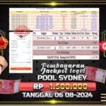 BUKTI JACKPOT TOGEL ONLINE POOL SYDNEY TERPERCAYA DI INDONESIA TGL 06-08-2024