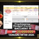 BUKTI JACKPOT LIVE CASINO SPEED BACCARAT TERPERCAYA DI INDONESIA TGL 09-08-2024