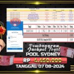 BUKTI JACKPOT TOGEL ONLINE POOL SYDNEY TERPERCAYA DI INDONESIA TGL 07-08-2024