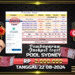 BUKTI JACKPOT TOGEL ONLINE POOL SYDNEY TERPERCAYA DI INDONESIA TGL 22-08-2024