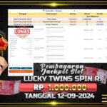 BUKTI JACKPOT SLOT LUCKY TWINS SPIN ROYAL TERPERCAYA DI INDONESIA TGL 12-09-2024