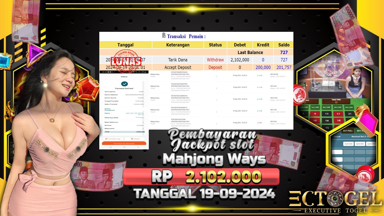 BUKTI JACKPOT SLOT MAHJONG WAYS TERPERCAYA DI INDONESIA TGL 18-09-2024