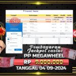 BUKTI JACKPOT LIVE CASINO MEGAWHEEL TERPERCAYA DI INDONESIA TGL 04-09-2024